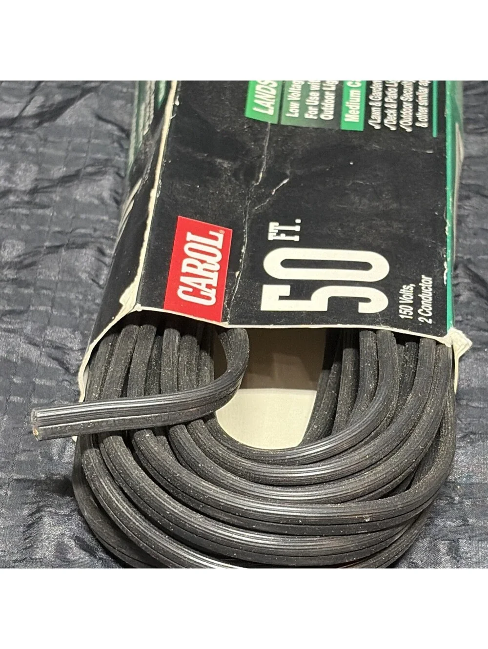 Carol Landscape Lighting Wire 50 Feet 150V 2 Conductor 14 Gauge Heavy Capacity